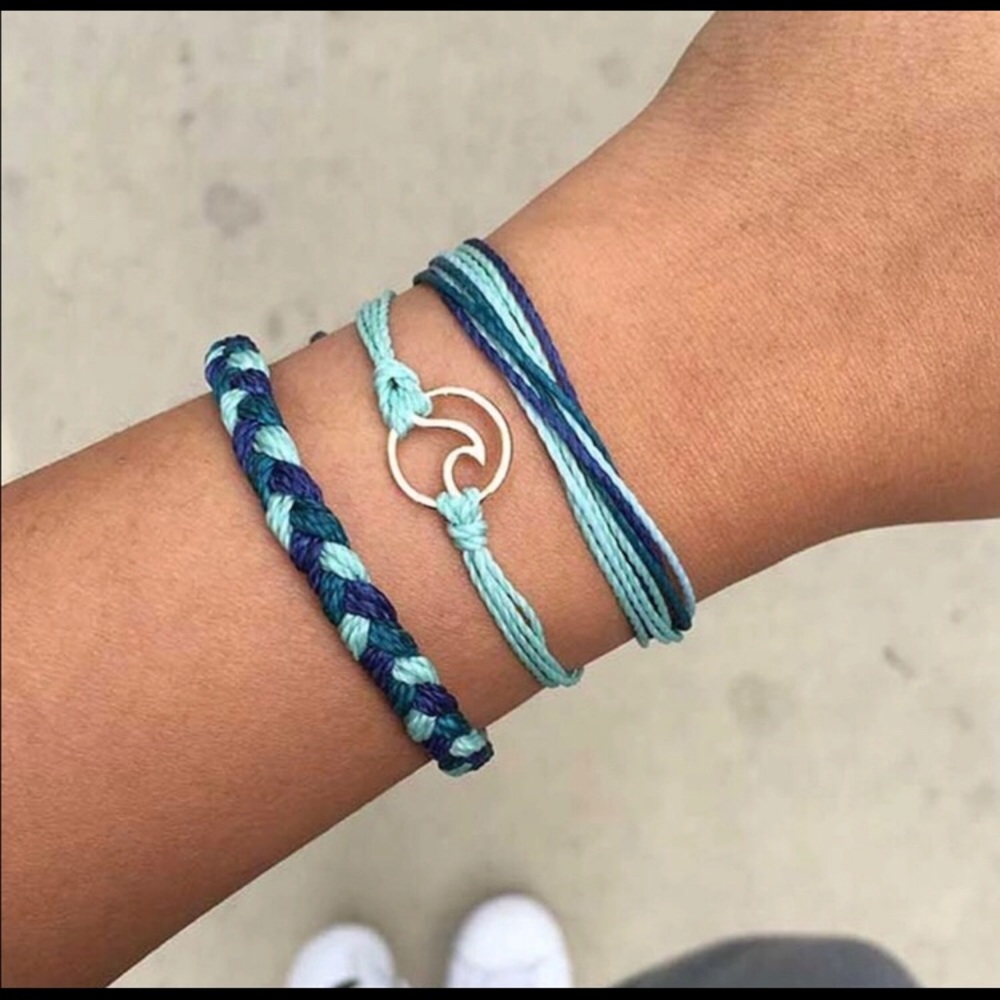 3 piece set bracelet and anklet